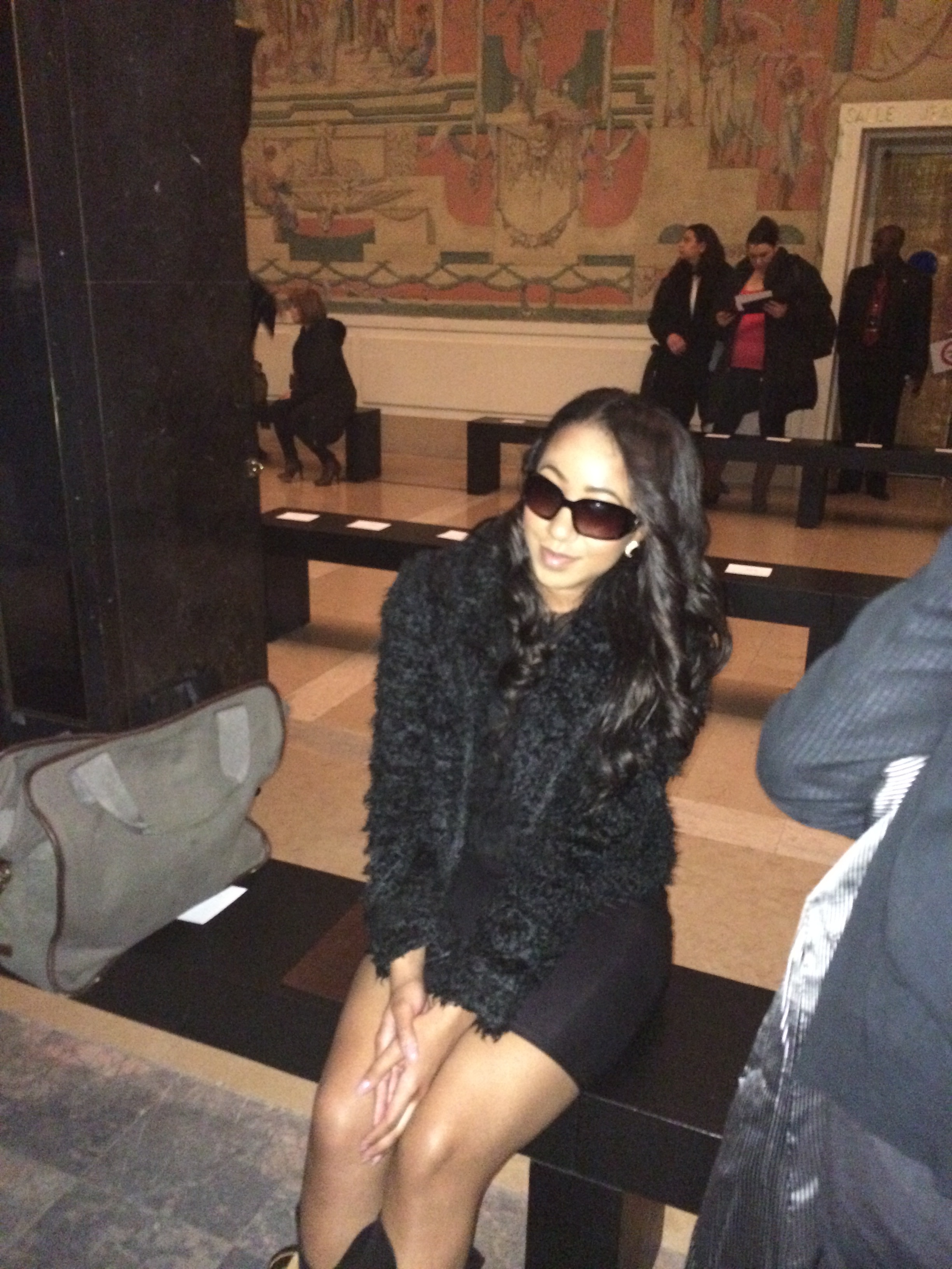 Waiting for the Paris Fashion Week Show to start